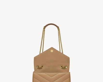 LOULOU SMALL EN CUIR MATELASSÉ  - YSL - Beige