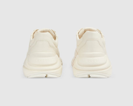 BASKETS EN CUIR RHYTON GUCCI - BLANC