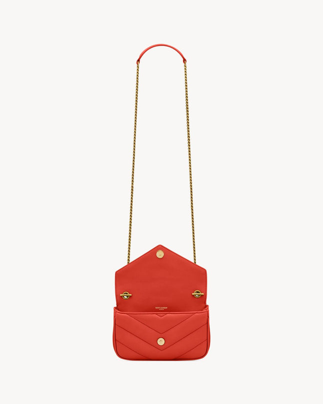 LOULOU MINI EN CUIR D'AGNEAU  - YSL - Rouge