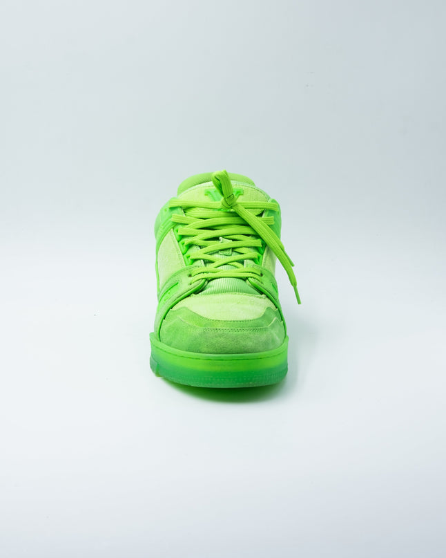 Sneaker LV Trainer Fluroescent Green