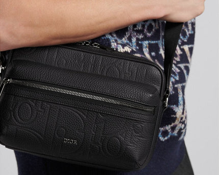 Sac Messenger zippé Rider 2.0 Cuir - Dior - Noir