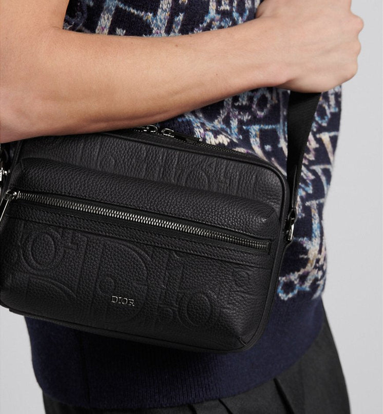 Sac Messenger zippé Rider 2.0 Cuir - Dior - Noir