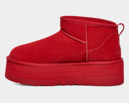 Botte UGG Classic Ultra Mini À Plateforme - Rouge