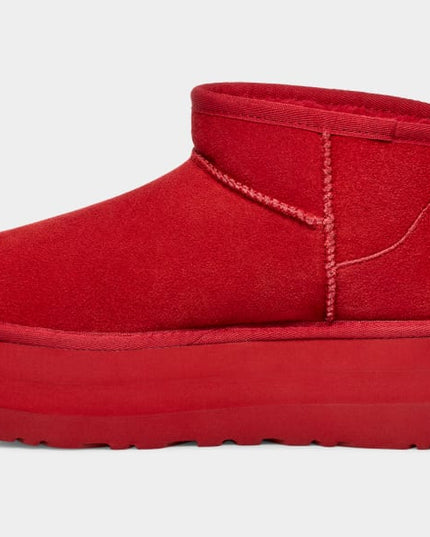 Botte UGG Classic Ultra Mini À Plateforme - Rouge
