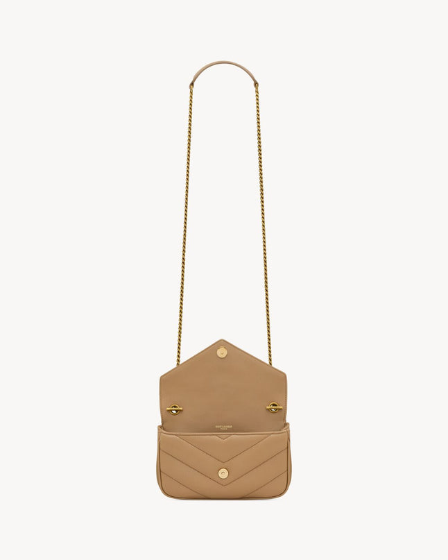 LOULOU MINI EN CUIR D'AGNEAU  - YSL - Beige