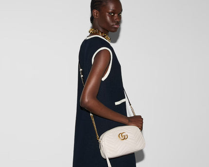 Sac pour appareil photo GG Marmont petit format - Blanc