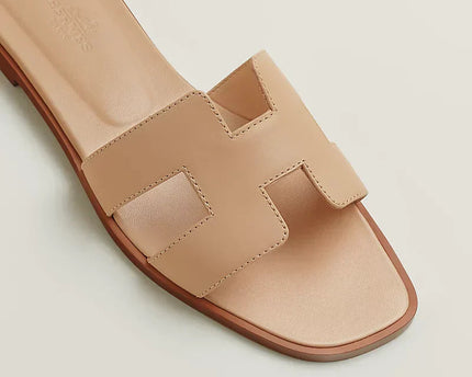 Hermes - Claquettes  Beige Natura