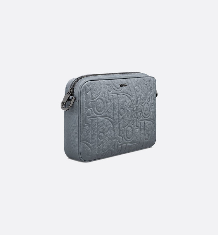 Triple Pouch Saddle Cuir Dior - Gris
