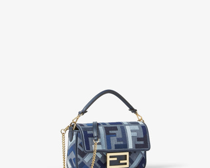 Sac Fendi Baguette Mini - Bleu