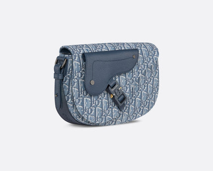 Sac Messenger Saddle Dior - Bleu ciel