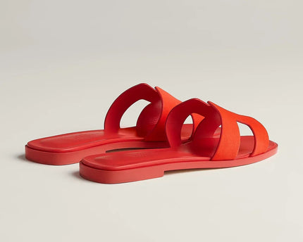 Sandales Oran - Rouge Grenadine - Hermes