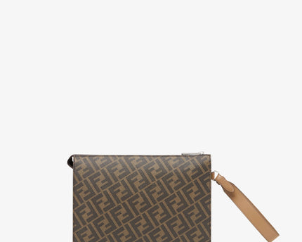 Pochette plate Fendi Diagonal - Beige