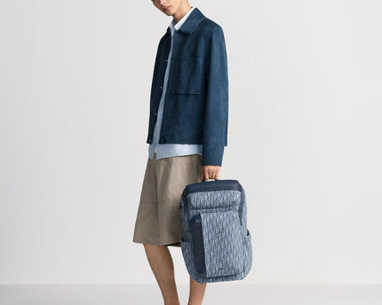 Sac à dos zippé Rider Soft - Dior - Bleu