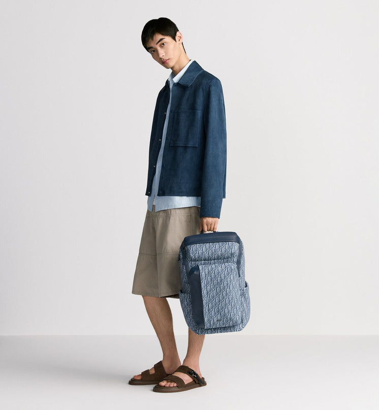 Sac à dos zippé Rider Soft - Dior - Bleu