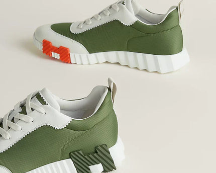Sneakers Hermès matcha / blanc