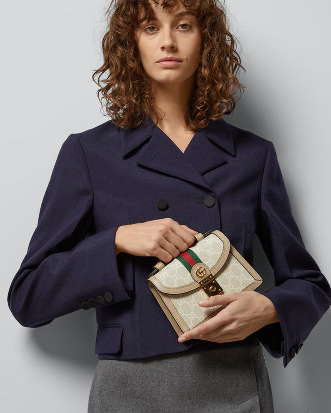 Sac à main GG Ophidia mini format - Blanc