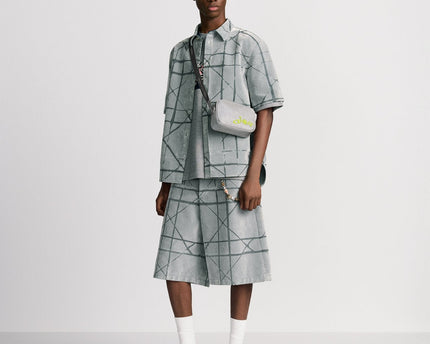 Mini sac zippé DIOR AND LEWIS HAMILTON - Gris