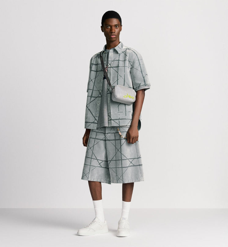 Mini sac zippé DIOR AND LEWIS HAMILTON - Gris