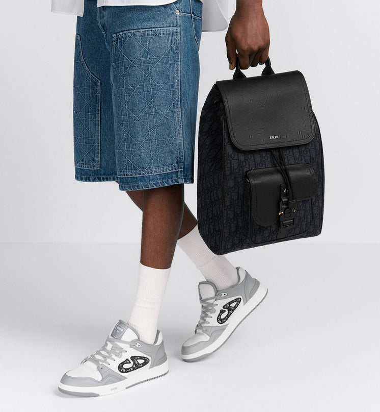 Sac à dos à rabat Saddle - Dior - Noir