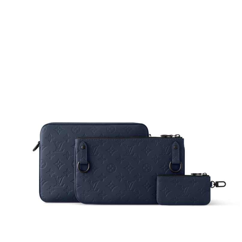 Sac Trio Messenger - LV - Bleu nuit