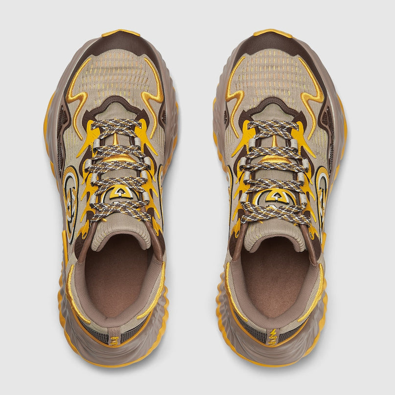 BASKETS GUCCI RIPPLE POUR HOMME - JAUNE