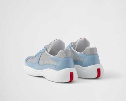 Baskets Prada America’s Cup en tissu Bike bleu ciel