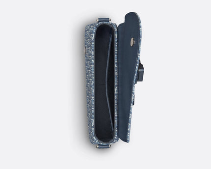Sac Messenger Saddle Dior - Bleu ciel