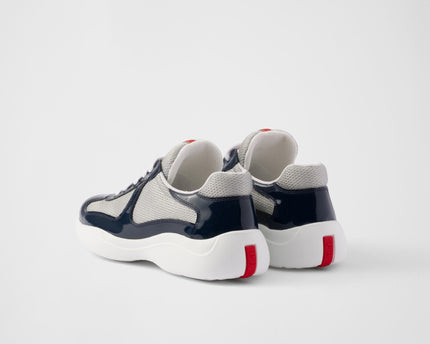 Baskets Prada America’s Cup en tissu Bike bleu roi