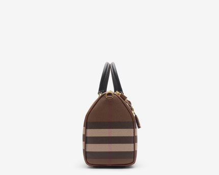 Sac bowling Check - BURBERRY - Marron