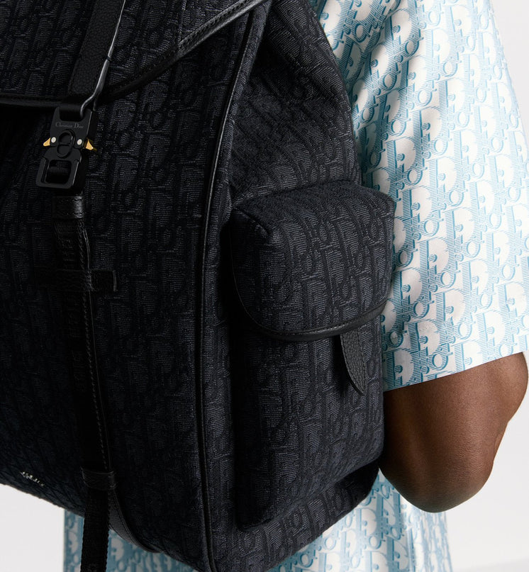 Sac à dos à rabat Dior Hit The Road- Noir