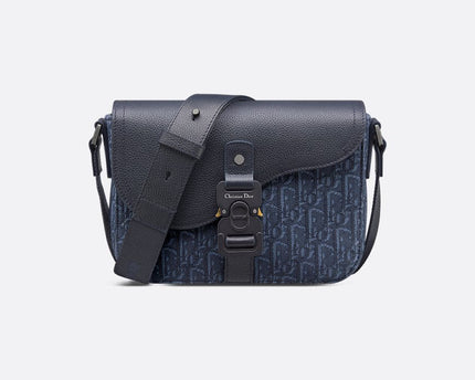 Sac Messenger à rabat Saddle Small Dior Bleu Marine