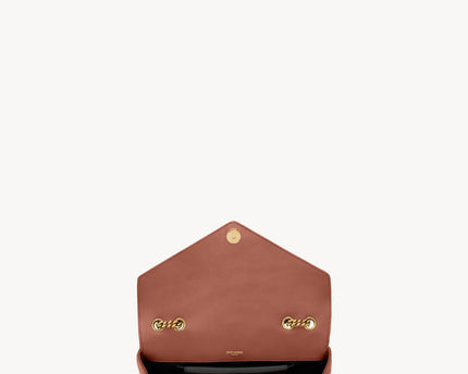 LOULOU MEDIUM EN CUIR MATELASSÉ  - YSL - Rouge lèvre
