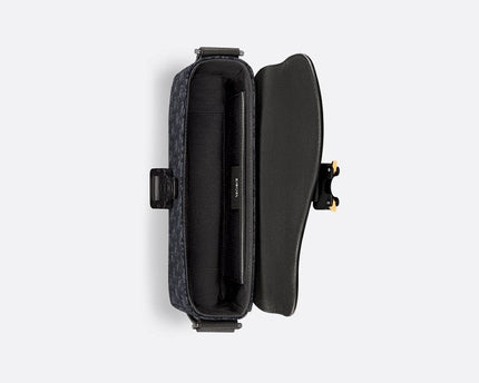 Sac Messenger à rabat Saddle Small Dior Noir