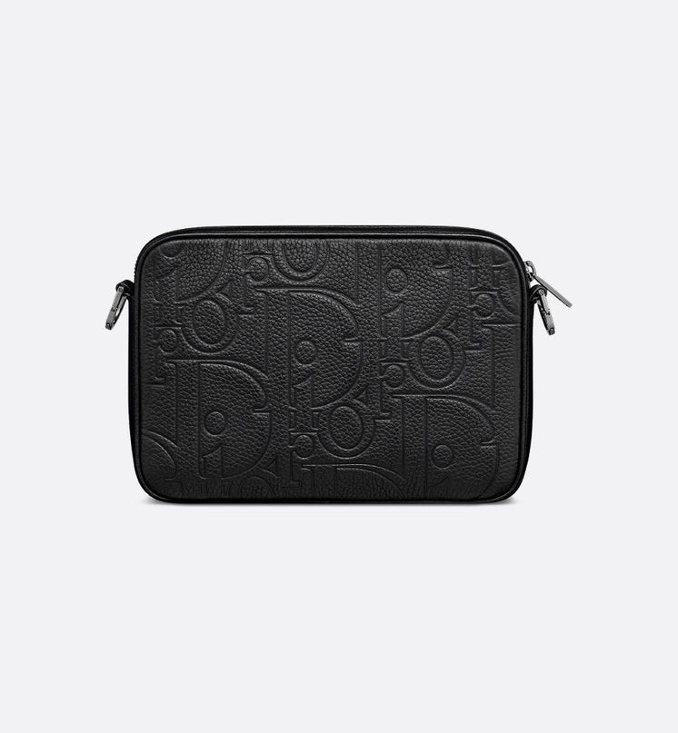 Triple Pouch Saddle Cuir Dior - Noir