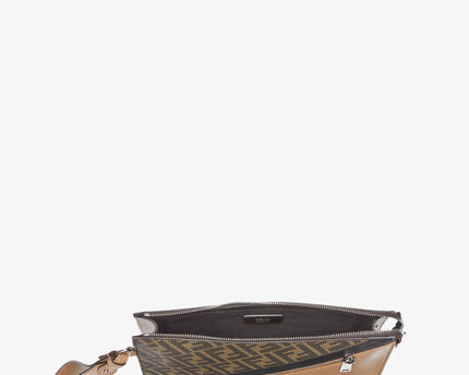 Pochette plate Fendi Diagonal - Beige