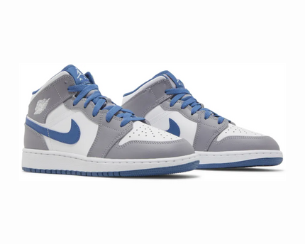 Air Jordan 1 Mid True Blue Cement