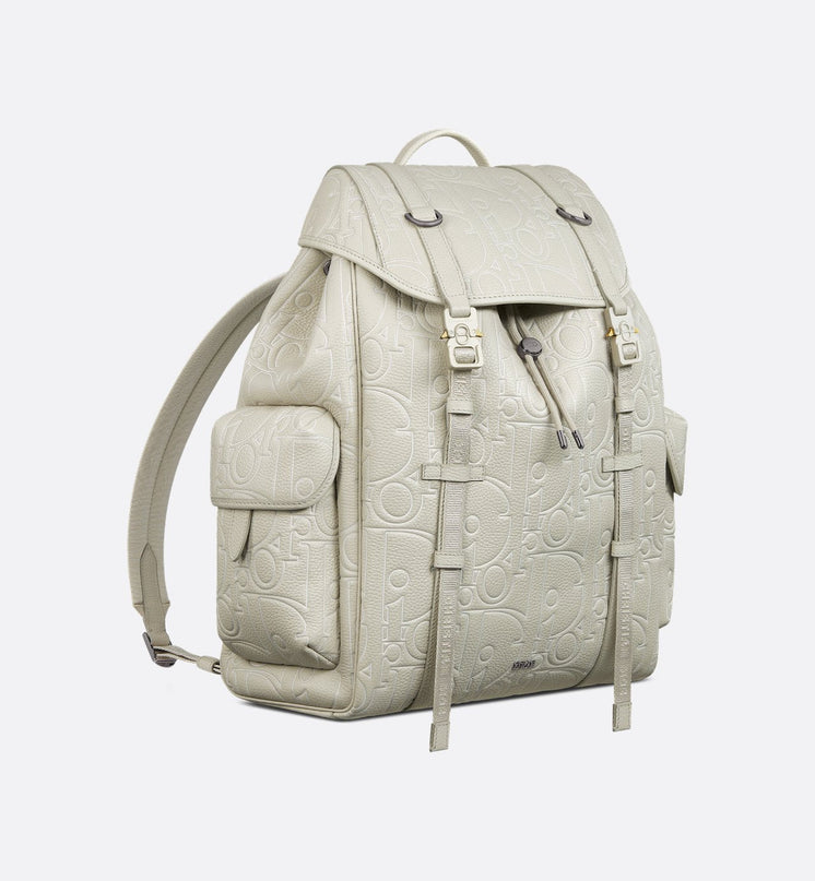 Sac à dos à rabat Dior Hit The Road - Blanc