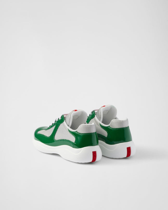 Baskets Prada America’s Cup en tissu Bike vert