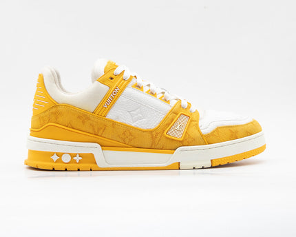 Sneaker LV Trainer Yellow Monogram Denim White