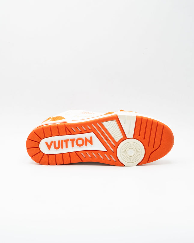 Sneaker LV Trainer Velcro Monogram Denim Orange