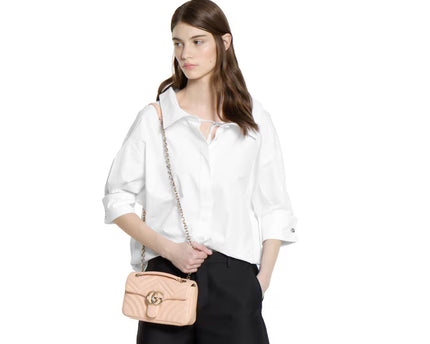 Sac à épaule GG Marmont petit format - Rose