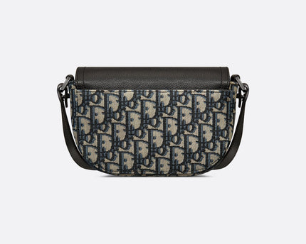 Mini sac Messenger Dior à rabat Saddle Toile - Beige