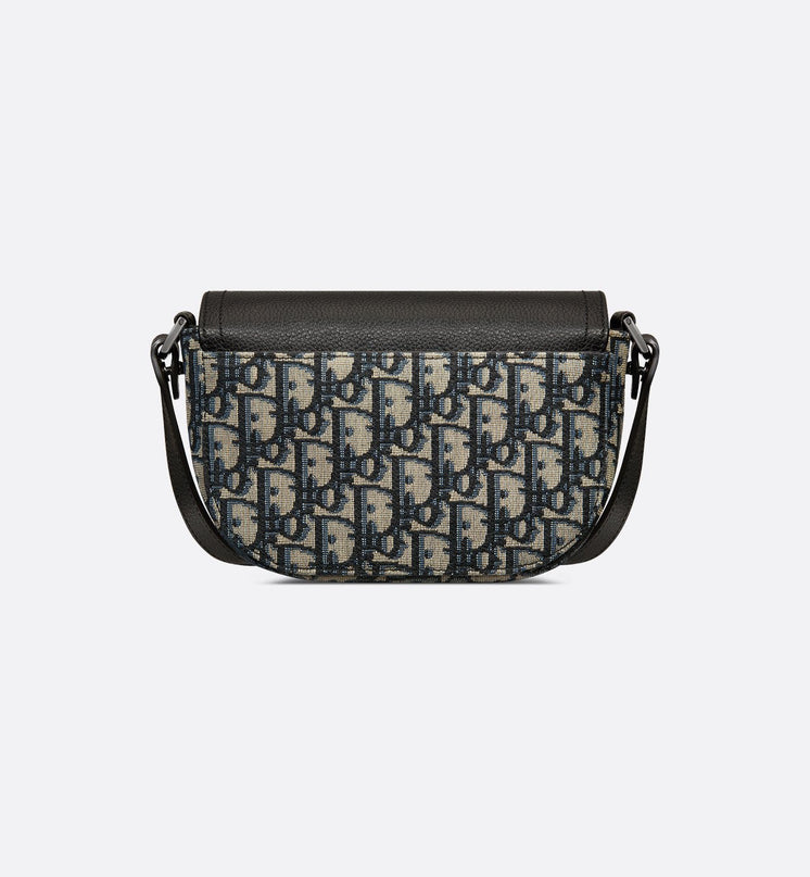 Mini sac Messenger Dior à rabat Saddle Toile - Beige