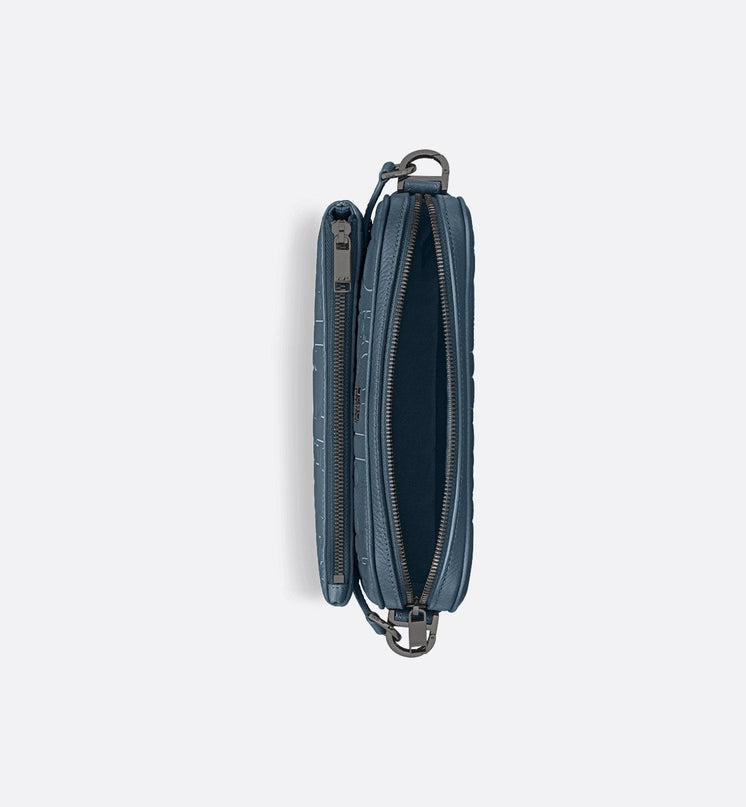 Triple Pouch Saddle Dior - Bleu