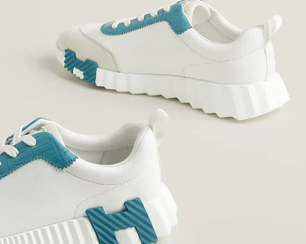 Sneakers Hermès blanc / bleu minéral