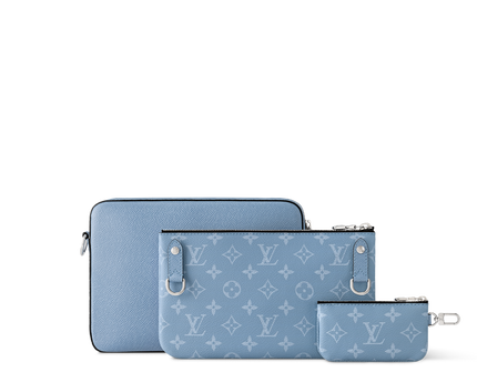 Sac Trio Messenger - LV - Bleu ciel