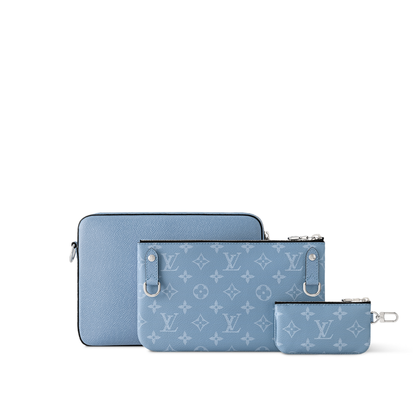 Sac Trio Messenger - LV - Bleu ciel
