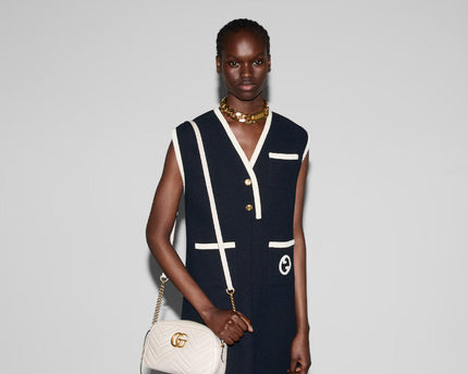 Sac pour appareil photo GG Marmont petit format - Blanc