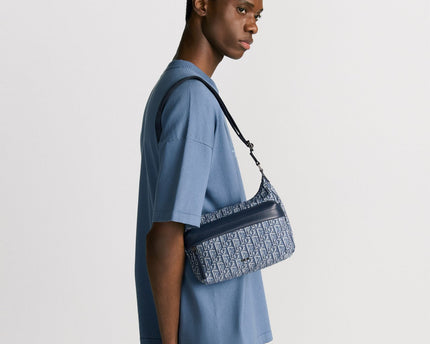 Sac Hobo Rider Soft Small Dior - Bleu