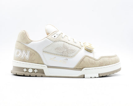 Sneaker LV Trainer Velcro Beige White
